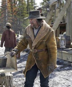 Cullen Bohannon Hell On Wheels TV Series Shearling Leather Coat