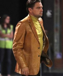 Once Upon A Time In Hollywood Leonardo DiCaprio Brown Blazer