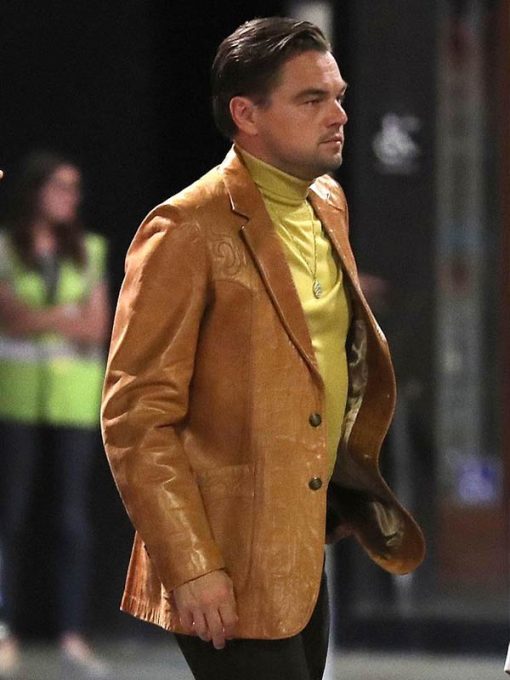 Once Upon A Time In Hollywood Leonardo DiCaprio Brown Blazer
