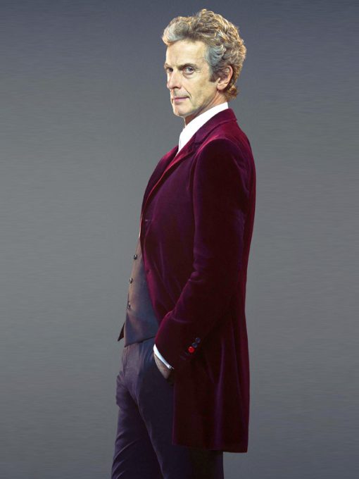 Doctor Who Peter Capaldi Maroon Coat