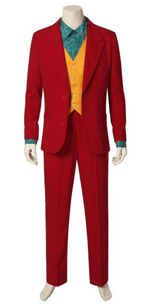 Details about   Movie Joker Origin Arthur Fleck Red Suit Outfit Halloween Cosplay Costume