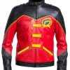 Tim Drake Red Robin Leather Jacket
