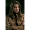 Bela Talbot Supernatural TV Series Brown Leather Jacket