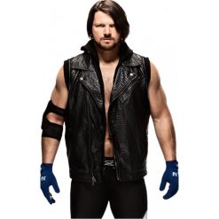 AJ Styles WWE Crocodile Leather Vest