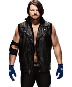 AJ Styles WWE Crocodile Leather Vest