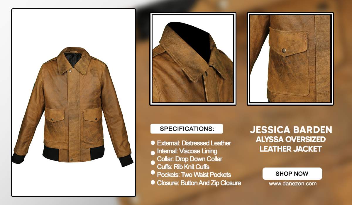 Jessica Barden Leather Jacket 