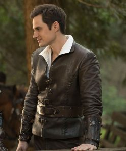 Once Upon A Time Andrew J. West Brown Leather Jacket