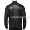 men black leather bomber jacket