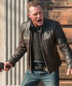 Jason Beghe Chicago P.D. Brown Leather Jacket