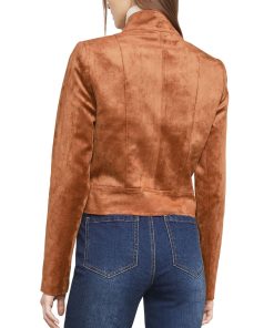 Arrow Dinah Drake Brown Suede Leather Jacket