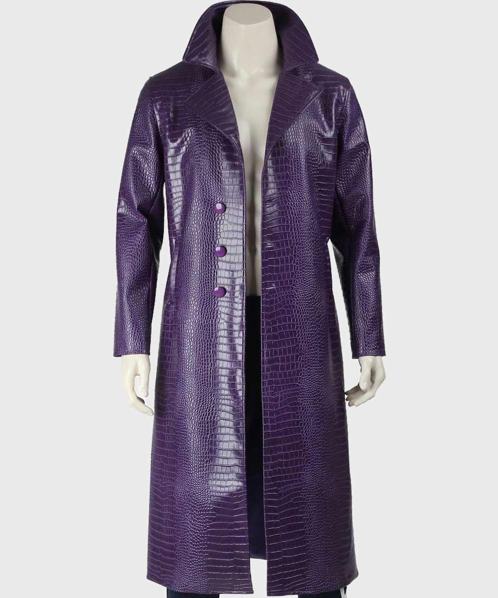 JOKER SUICIDE SQUAD Fleece Mens Purple Adult Dressing Gown Robe Slippers Mule 