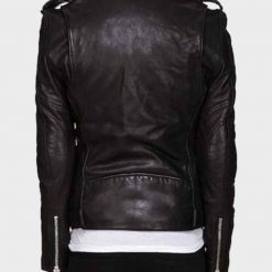 Mens Asymmetrical Zipper Motorcycle Leather Jacket