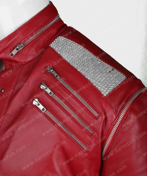 Beat It Michael Jackson Red Leather Jacket