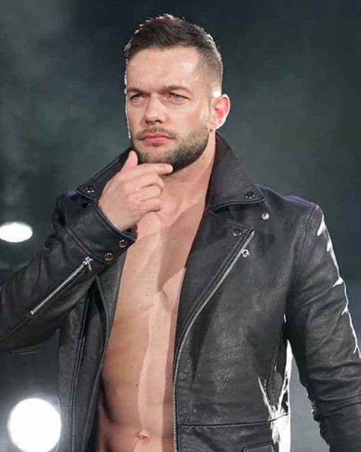 Black Leather WWE Wrestler Finn Bálor Jacket