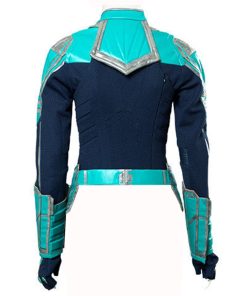 Carol Danvers Captain Marvel Green Leather Jacket