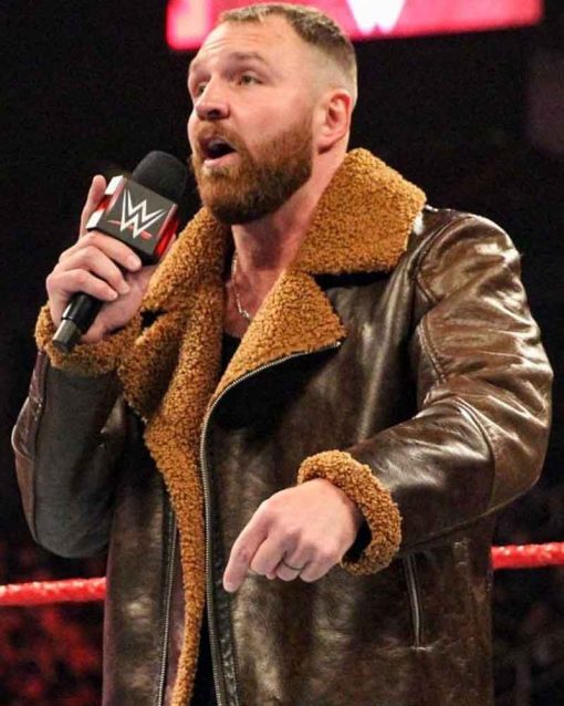 WWE Dean Ambrose Dark Brown Shearling Jacket