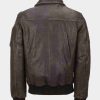 Mens Vintage Bomber Distressed Brown Jacket