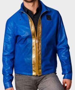 Video Game Fallout 76 Blue Leather Jacket