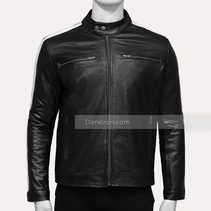 Men's Biker Studded Stylish Magnificent Leather Jacket All 