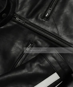 Striped Leather Jacket mens - danezon