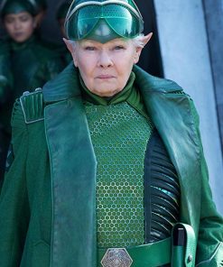 Judi Dench Artemis Fowl Green Coat