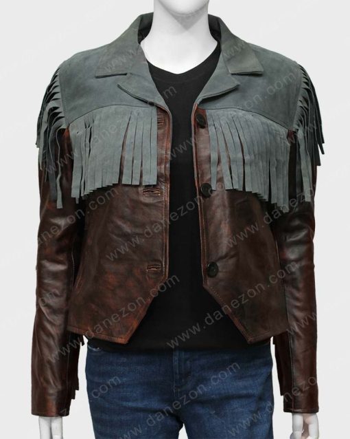 Maeve Wiley Distressed Leather Jacket