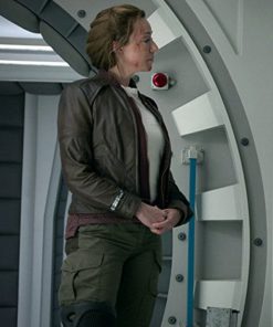 Lost in Space Molly Parker Brown Jacket