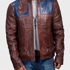 Cameron Cuffe Brown Cafe Racer Leather TV Series Krypton Seg-El Jacket