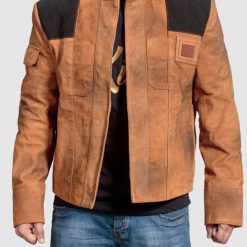 Alden Ehrenreich Suede Leather Jacket