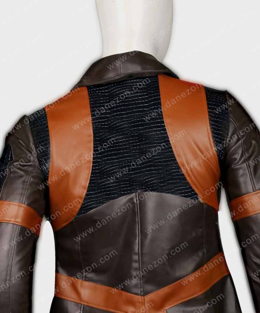 Zoe Saldana Guardians of the Galaxy Leather Coat