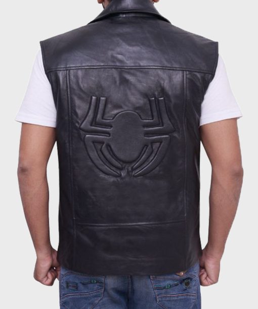 Nicolas Cage Black Leather Vest