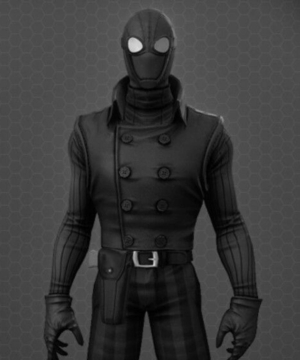 Spider Man Into The Spider Verse Noir Black Leather Vest
