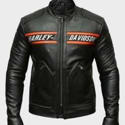 WWE Black Leather Harley Davidson Jacket