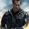 Arnold Schwarzenegger Terminator Genisys Black Guardian Leather Jacket