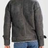 Women's Motorcycle Shearling Grey Suede Leather Jacket
