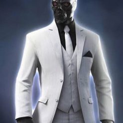 Black Mask White Blazer Coat