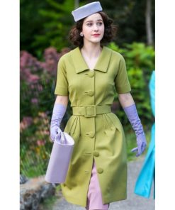 The Marvelous Mrs Maisel Rachel Brosnahan Green Wool Coat