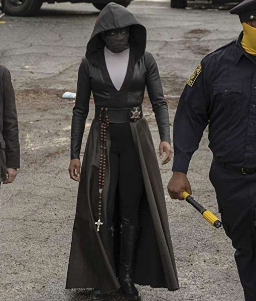Angela Abar Watchmen Black Leather Coat