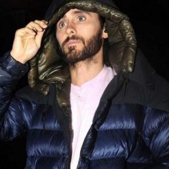 Jared Leto Blue Dr. Michael Morbius Puffer Jacket with Hood