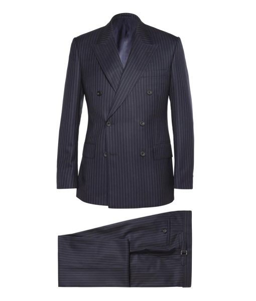 Taron Egerton Pinstripe Double Breasted Suit