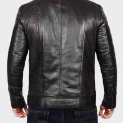 Black Johnson Men Leather Jacket