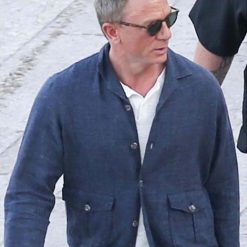 Daniel Craig Blue No Time To Die James Bond Cotton Jacket