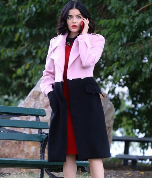 Katy Keene Pink and Black Trench Coat