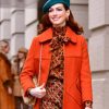 Anne Hathaway Modern Love Orange Coat