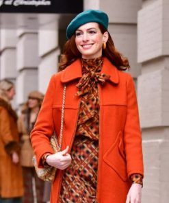 Anne Hathaway Modern Love Orange Coat