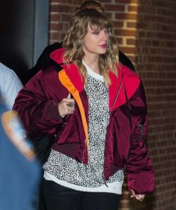 Taylor Swift Burgundy Oversized Jacket