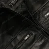 Danezon Men Black Leather Jacket