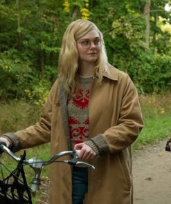 All The Bright Places Elle Fanning Brown Trench Coat
