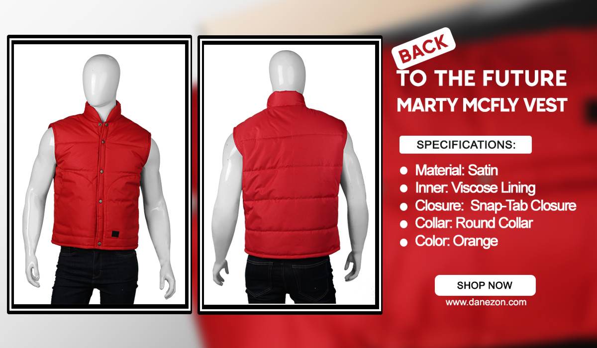 Marty Mcfly Red Puffer Vest