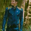 Chris Pine Captain Kirk Blue Leather Uniform Jacket